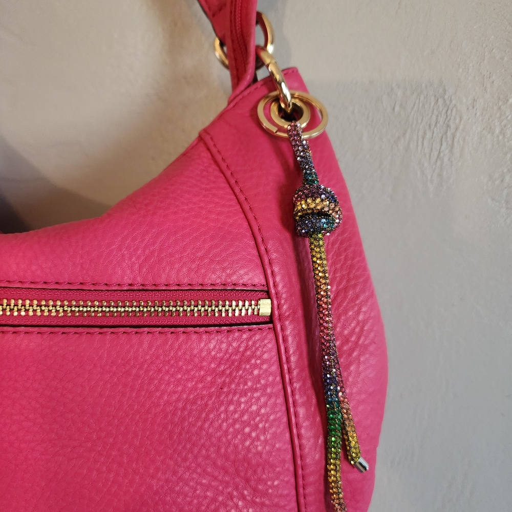 Michael Kors Hot Pink Shoulder Bag with Gold Accents - Picture 2 of 8